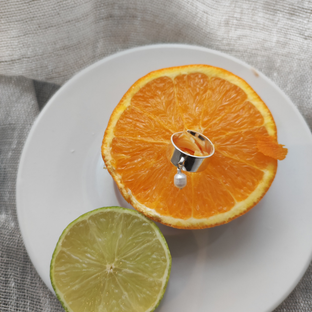 Bague canelle argent