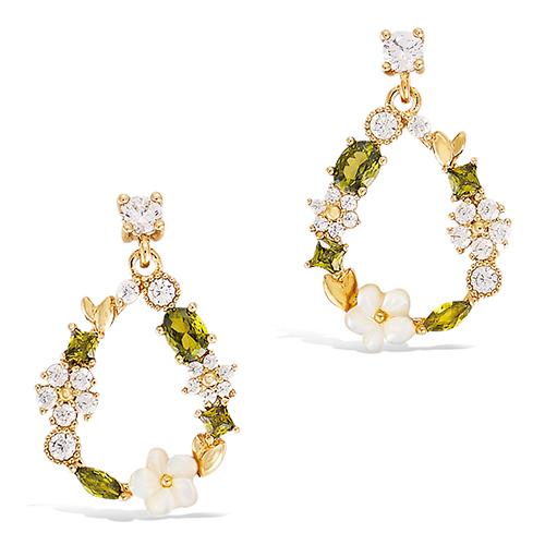 Boucle d’oreille plaqué or Alféa