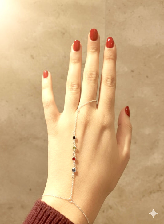 chaine de main plaqué argent coloria