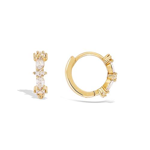 Boucles d’oreille plaqué or Stormy