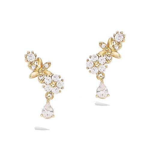 Boucles d’oreilles plaqué or Jardin Fleuri