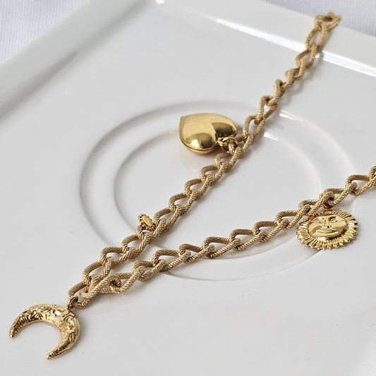 Collier Plaqué or Lunaya