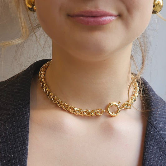 Collier plaqué or Hasmika