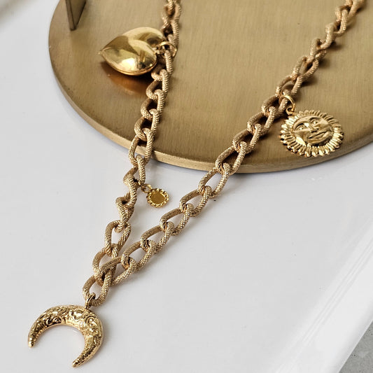 Collier Plaqué or Lunaya