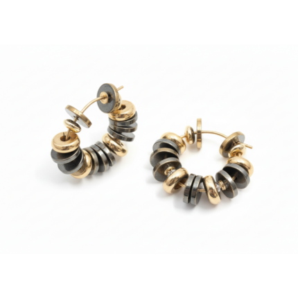 Chain Link Hoop Earrings - Alternative Angle