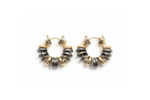 Chain Link Hoop Earrings - Professional White Background