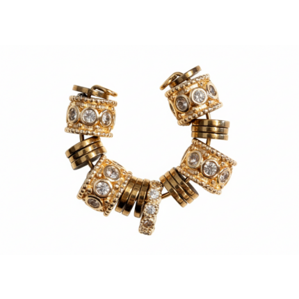Crystal Charm Bracelet - Professional White Background