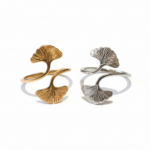 Ginkgo Leaf Ring - Gold Silver