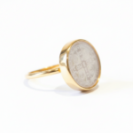 Gold Ancient Coin Medallion Ring - Ultra White Background