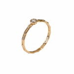 Gold Bamboo Ring - Pure White Background