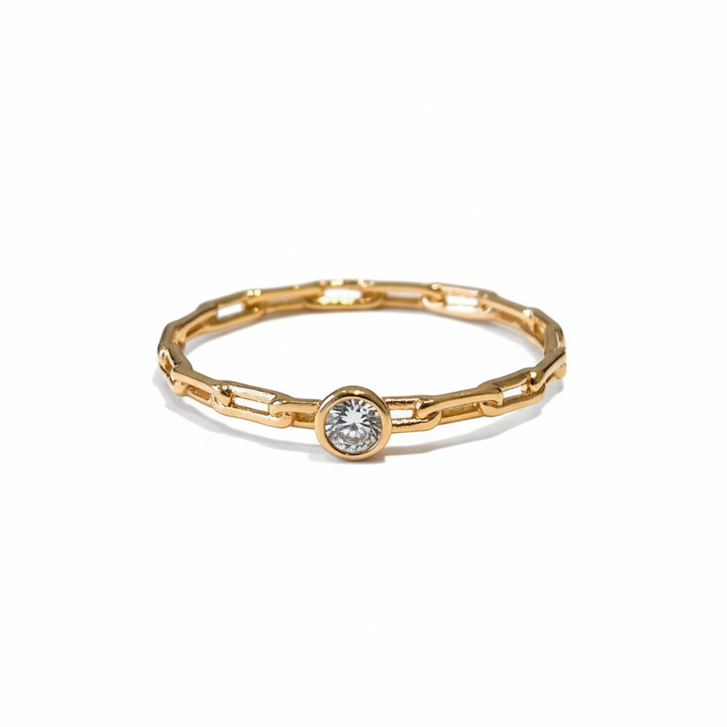 gold-bamboo-ring-with-crystal Gold Bamboo Ring with Crystal Accent – Image 1