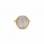 Gold Ancient Coin Medallion Ring