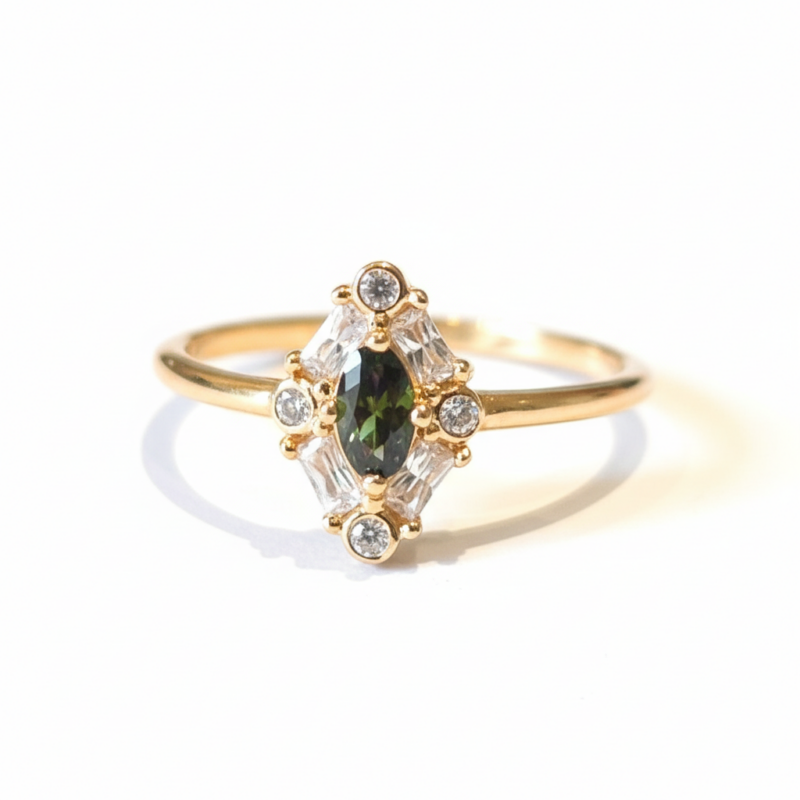 Gold Crystal Cluster Ring - Maximum Brightness