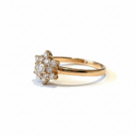 Gold Crystal Flower Cluster Ring – Image 2