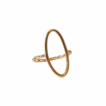 Minimalist Oval Statement Ring - Gold & Silver – Image 3