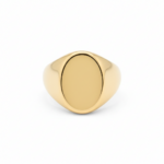 Gold ring on white background