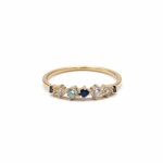 Gold Ring with Mixed Crystals