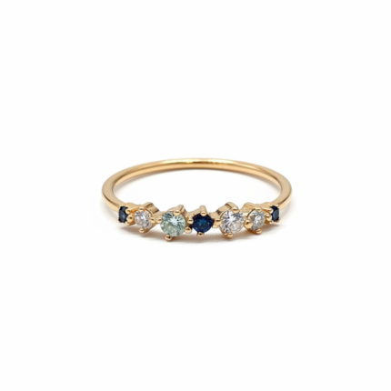 Gold Ring with Mixed Crystals