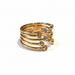 Gold Stacked Ring – Image 2