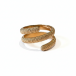 Gold Textured Spiral Wrap Ring – Image 2