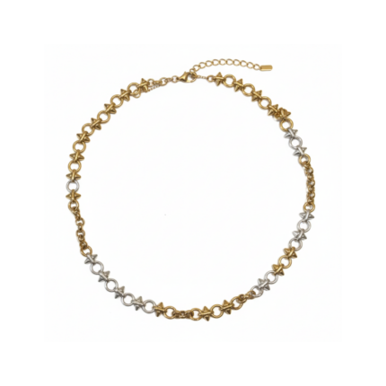 Two-Tone Star Link Necklace