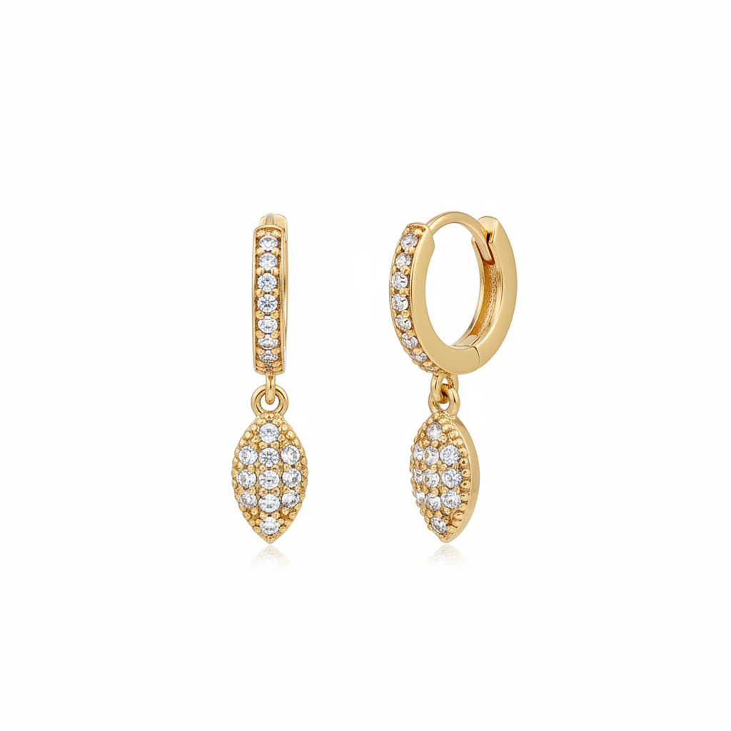 image_d3c942ad-1b07-421c-a1e5-96c94af1f8d9 Crystal Charm Hoop Earrings in gold tone on white background