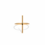 Minimalist Cross Ring - Gold & Silver – Image 2