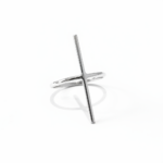 Minimalist Cross Ring - Gold & Silver – Image 3