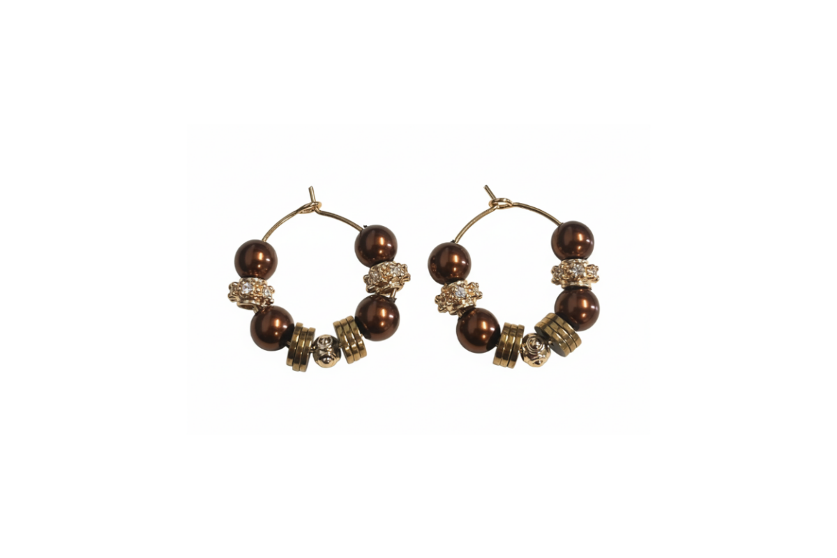 Professional Hoop Earrings with White Background