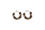 Professional Hoop Earrings with White Background