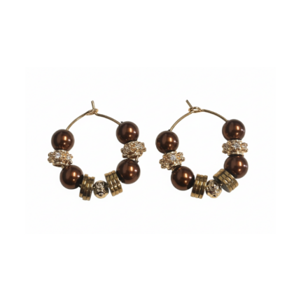 Professional Hoop Earrings with White Background
