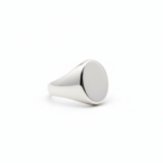 Silver Signet Ring - Classic Oval Design