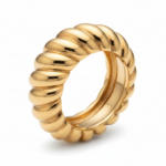Chunky Twisted Rope Ring - Gold & Silver