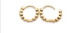 Gold Hoops With Cubic Zirconium – Image 2