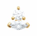 Piercing plaqué-or June