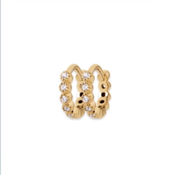 Screenshot Gold Hoops With Cubic Zirconium – Image 1