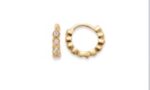 Gold Hoops With Cubic Zirconium – Image 3
